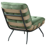 Aloma Armless Tufted Accent Chair Green - 907502 - Luna Furniture