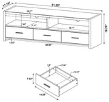 Alton 62" 3-Drawer TV Console Black Oak from Coaster - Luna Furniture