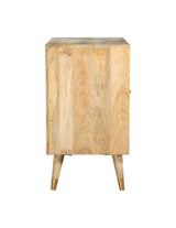 Alyssum Natural Checkered Pattern 2-Door Accent Cabinet from Coaster - Luna Furniture