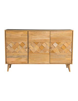 Alyssum Natural Checkered Pattern 3-Door Accent Cabinet from Coaster - Luna Furniture