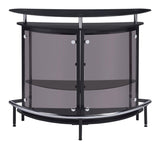 Amarillo Black/Chrome 2-Tier Bar Unit from Coaster - Luna Furniture