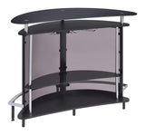 Amarillo Black/Chrome 2-Tier Bar Unit from Coaster - Luna Furniture