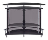 Amarillo Black/Chrome 2-Tier Bar Unit from Coaster - Luna Furniture