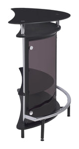 Amarillo Black/Chrome 2-Tier Bar Unit from Coaster - Luna Furniture