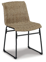 Amaris Brown/Black Outdoor Dining Chair (Set of 2) - P369-601 - Luna Furniture