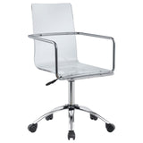 Amaturo Clear/Chrome Office Chair with Casters from Coaster - Luna Furniture