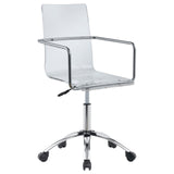 Amaturo Clear/Chrome Office Chair with Casters from Coaster - Luna Furniture