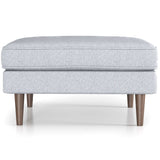 Amber Mid-Century Modern Square Upholstered Ottoman Burnt Orange Velvet - AFC00155 - Luna Furniture