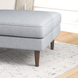 Amber Mid-Century Modern Square Upholstered Ottoman Dark Yellow Velvet - AFC00332 - Luna Furniture