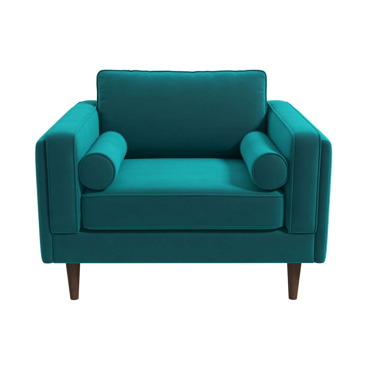 Amber Teal Velvet Lounge Chair - AFC00211 - Luna Furniture