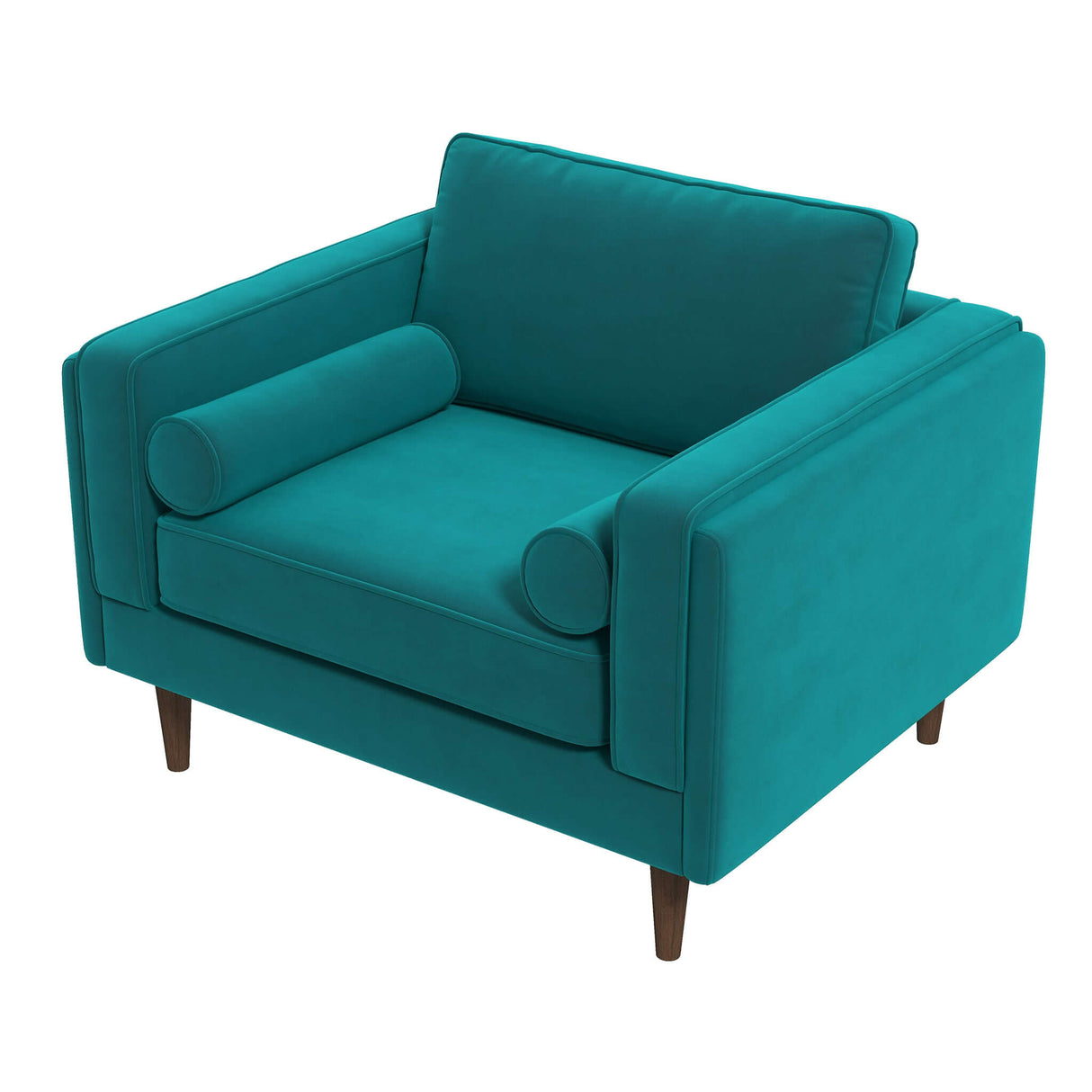 Amber Teal Velvet Lounge Chair - AFC00211 - Luna Furniture