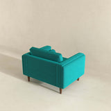 Amber Teal Velvet Lounge Chair - AFC00211 - Luna Furniture