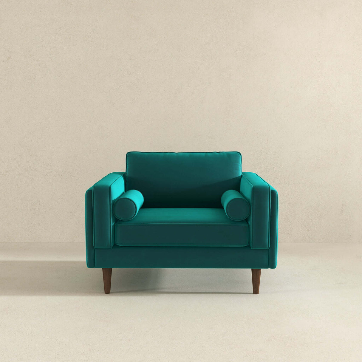 Amber Teal Velvet Lounge Chair - AFC00211 - Luna Furniture