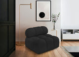 Ames Boucle Fabric Living Room Chair Black from Meridian - Luna Furniture