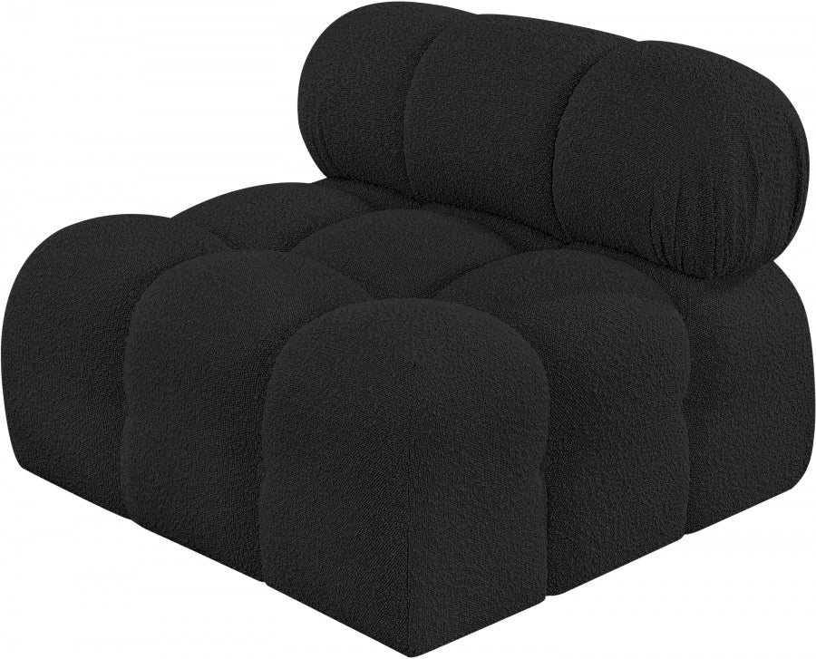 Ames Boucle Fabric Living Room Chair Black from Meridian - Luna Furniture