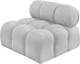 Ames Boucle Fabric Living Room Chair Grey from Meridian - Luna Furniture