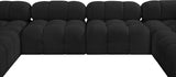 Ames Boucle Fabric Sectional Black from Meridian - Luna Furniture