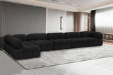 Ames Boucle Fabric Sectional Black from Meridian - Luna Furniture