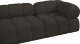 Ames Boucle Fabric Sectional Brown from Meridian - Luna Furniture