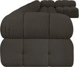 Ames Boucle Fabric Sectional Brown from Meridian - Luna Furniture