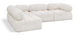 Ames Boucle Fabric Sectional Cream from Meridian - Luna Furniture