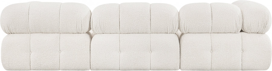 Ames Boucle Fabric Sectional Cream from Meridian - Luna Furniture