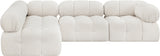 Ames Boucle Fabric Sectional Cream from Meridian - Luna Furniture