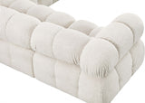 Ames Boucle Fabric Sectional Cream from Meridian - Luna Furniture