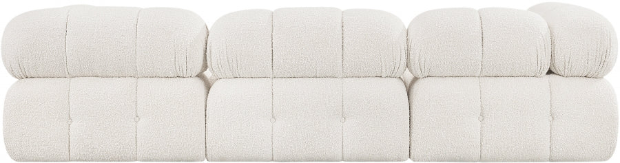 Ames Boucle Fabric Sectional Cream from Meridian - Luna Furniture