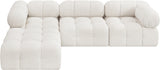 Ames Boucle Fabric Sectional Cream from Meridian - Luna Furniture