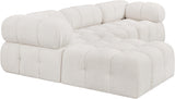 Ames Boucle Fabric Sectional Cream from Meridian - Luna Furniture