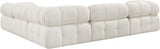 Ames Boucle Fabric Sectional Cream from Meridian - Luna Furniture