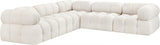 Ames Boucle Fabric Sectional Cream from Meridian - Luna Furniture