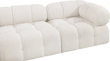 Ames Boucle Fabric Sectional Cream from Meridian - Luna Furniture