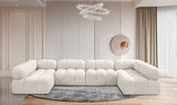 Ames Boucle Fabric Sectional Cream from Meridian - Luna Furniture