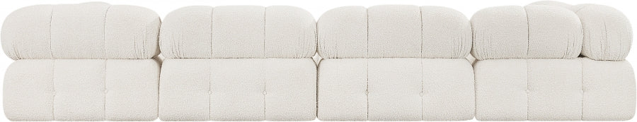 Ames Boucle Fabric Sectional Cream from Meridian - Luna Furniture