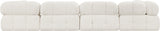 Ames Boucle Fabric Sectional Cream from Meridian - Luna Furniture