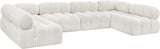 Ames Boucle Fabric Sectional Cream from Meridian - Luna Furniture