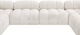 Ames Boucle Fabric Sectional Cream from Meridian - Luna Furniture