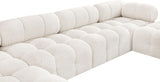 Ames Boucle Fabric Sectional Cream from Meridian - Luna Furniture