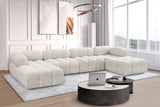 Ames Boucle Fabric Sectional Cream from Meridian - Luna Furniture