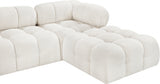 Ames Boucle Fabric Sectional Cream from Meridian - Luna Furniture