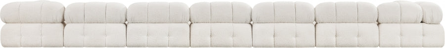 Ames Boucle Fabric Sectional Cream from Meridian - Luna Furniture