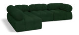 Ames Boucle Fabric Sectional Green from Meridian - Luna Furniture