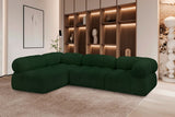 Ames Boucle Fabric Sectional Green from Meridian - Luna Furniture