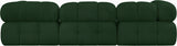 Ames Boucle Fabric Sectional Green from Meridian - Luna Furniture