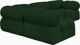 Ames Boucle Fabric Sectional Green from Meridian - Luna Furniture