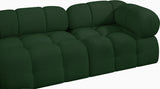 Ames Boucle Fabric Sectional Green from Meridian - Luna Furniture