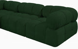 Ames Boucle Fabric Sectional Green from Meridian - Luna Furniture