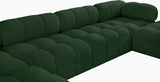 Ames Boucle Fabric Sectional Green from Meridian - Luna Furniture